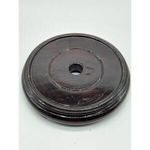 Chinese Hard Wood Curio Plant Vase Stand 7 1/4" Inter Diameter Used